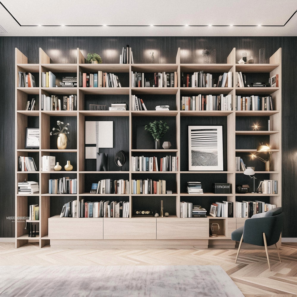 Wooden Bookshelves Designed