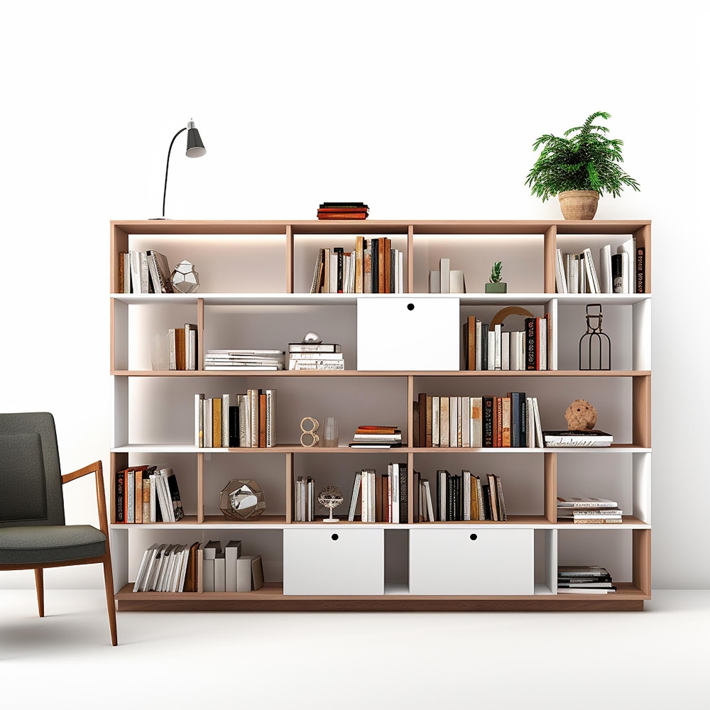 Wooden Bookshelves Designed